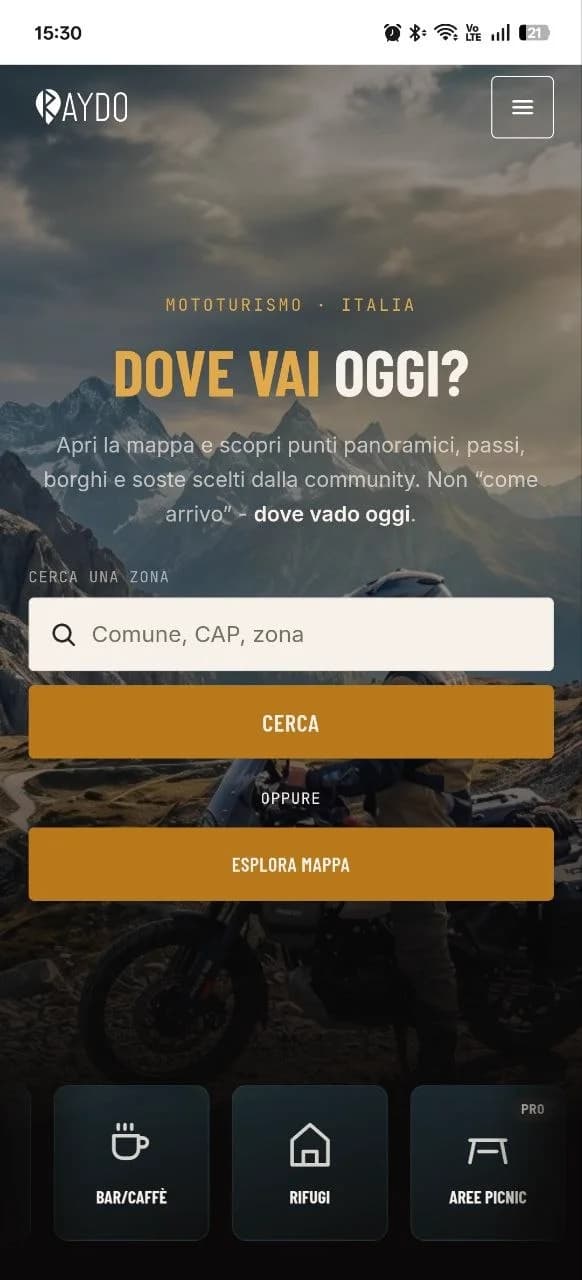 Anteprima dell'app RAYDO